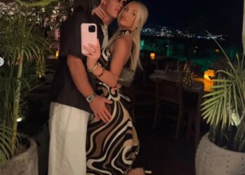 New York Giants quarterback and Marissa Ayers during his first NFL offseason.