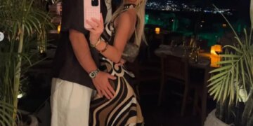 New York Giants quarterback and Marissa Ayers during his first NFL offseason.