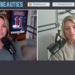 Two women on a podcast titled "BARDOWN BEAUTIES" with branding for "SKOR NORTH".