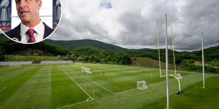 John Harbaugh's first Giants training camp will be out of state