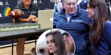 Jordon Hudson supports Bill Belichick as UNC opens spring practice