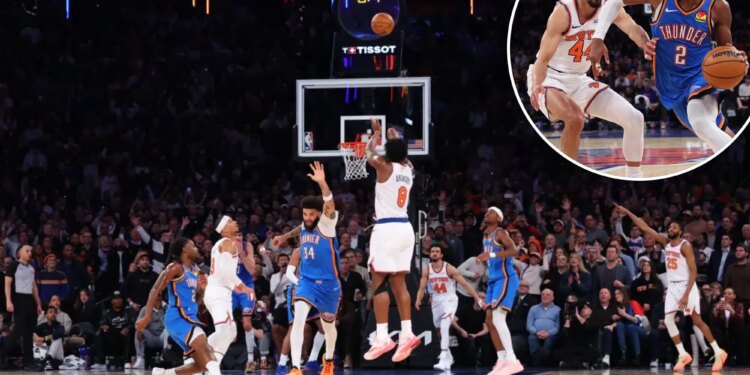 Knicks put up fight but fall to defending champion Thunder