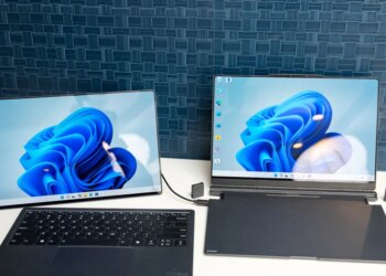 Lenovo made a Franken-laptop with modular ports and a second screen