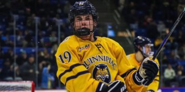 Long Island born freshman Ethan Wyttenbach is a finalist for college hockey's top honor, the Hobey Baker award.