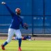 Luis Robert Jr. throws during Spring Training at Clover Field, Thursday, Feb. 19, 2026, in Port St. Lucie, FL.