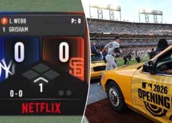 MLB fans criticze Netflix's scorebug in Yankees-Giants Opening Night