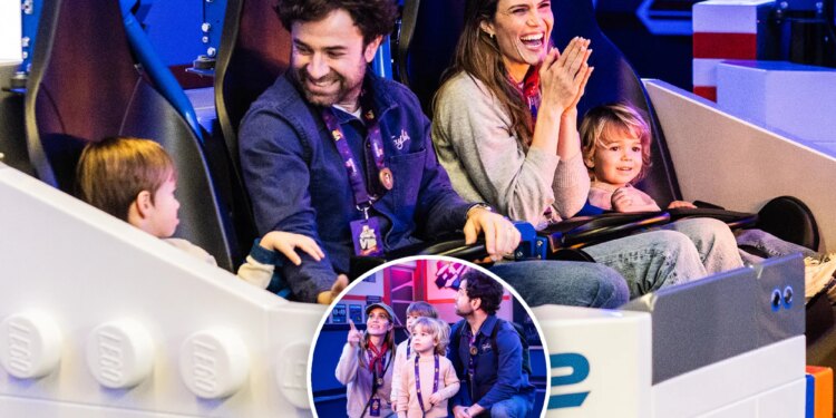 Mandy Moore and family among first to ride LEGOLAND's new Galacticoaster