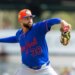 New York Mets Pitcher Devin Williams (38) throws the ball during Spring Training.