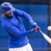 Luis Robert Jr., taking batting practice earlier in spring training, belted a homer in a minor league game on the back field in Port St. Lucie on March 6, 2026.