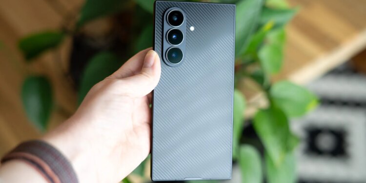 Samsung Galaxy Z TriFold shown in hand