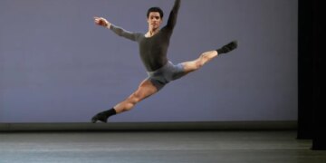 Jovan Furlan performing a grand jeté in "Rotunda".