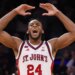 Zuby Ejiofor celebrates late in St. John's 72-52 Big East title-clinching victory over UConn on March 14, 2026 at the Garden.
