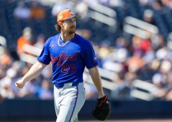 Nolan McLean during a Mets spring training game against the Astros on Feb. 26, 2026.