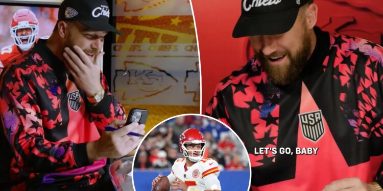 Patrick Mahomes surprises Travis Kelce as tight end signs Chiefs contract