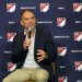 Philadelphia Union sporting director Ernst Tanner speaking at a press conference.