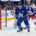 John Tavares, who scored the game-winning goal in the third period, skates for the puck during the first period of the Rangers' 4-3 loss to the Maple Leafs on March 25, 2026 in Toronto.