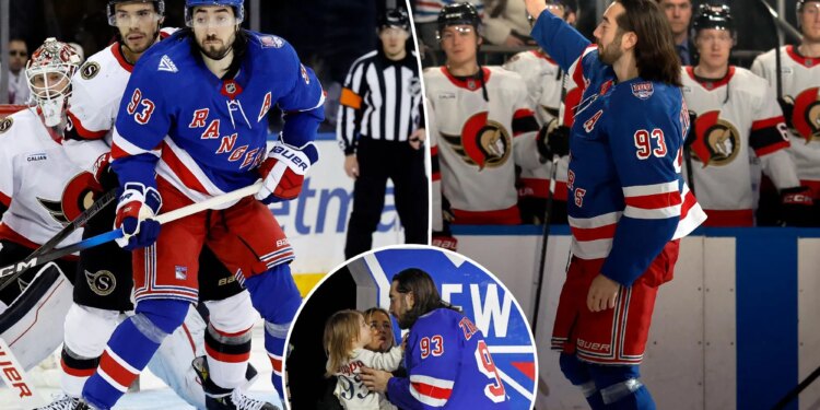 Rangers reminded of Mika Zibanejad skill in center's 1,000th game