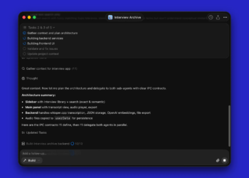 A screenshot of a black window displaying an in-progress vibe coding session.