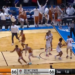A basketball game with 1.0 seconds left on the clock and the score tied at 66 between Texas and NC State in the NCAA First Four.