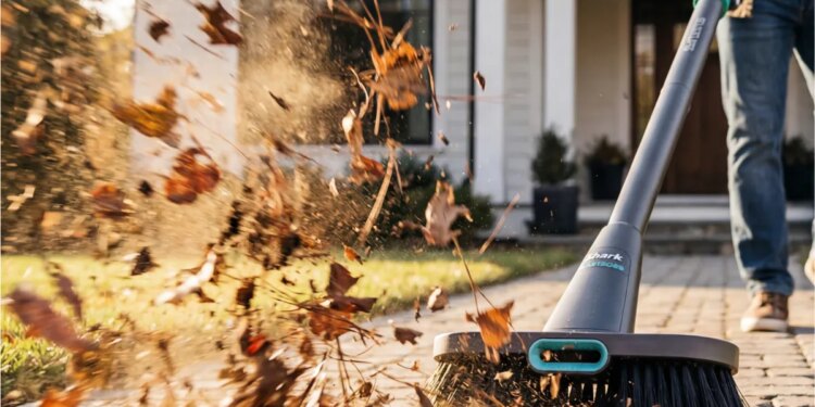 Shark’s BlastBoss amplifies your sweeping with a 190 mph blast of air