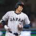 Japan's Shohei Ohtani rounds the bases after hitting a home run.