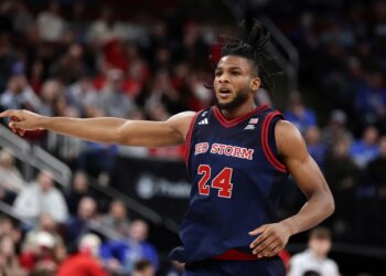 Zuby Ejiofor during St. John's win over Seton Hall on March 6, 2026.
