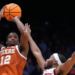 Tramon Mark hits a fadeaway jumper from just inside the 3-point line with 1.1 seconds left to lead Texas to a 68-66 win over N.C. State in a First Four matchup on March 17, 2026.