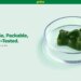 screenshot of Gruns’ science page which shows the text “snackable, packable, clinically tested” and a gummy bear in a petri dish.