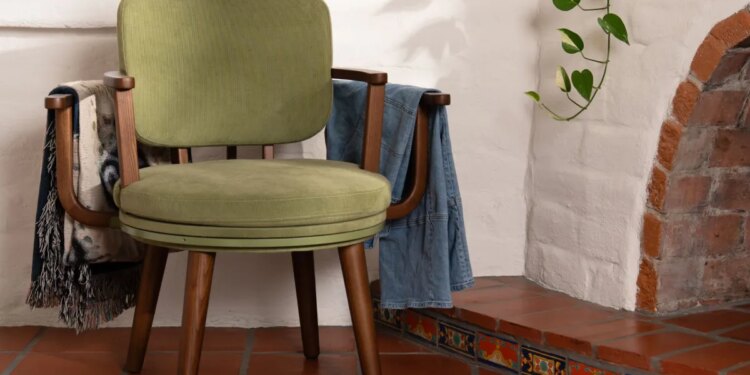 This chair gives half-worn clothes a home