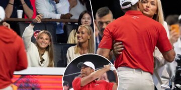 Tiger Woods, Vanessa Trump share embrace before golfer's TGL return
