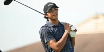 Charlie Woods at the Junior PGA Championship in July 2025.