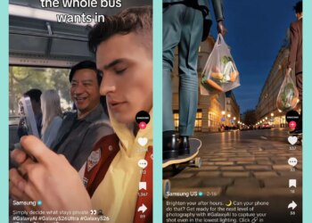 Two examples of AI-generated videos that Samsung has shared on its social media accounts.