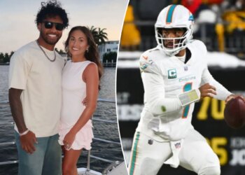 Tua Tagovailoa celebrates 28th birthday with wife with NFL future uncertain