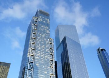 Three World Trade Center (left) and Four World Trade Center in New York, NY.