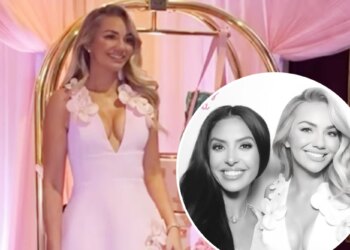 Vanessa Bryant helps Chelsea Freeman celebrate at baby shower