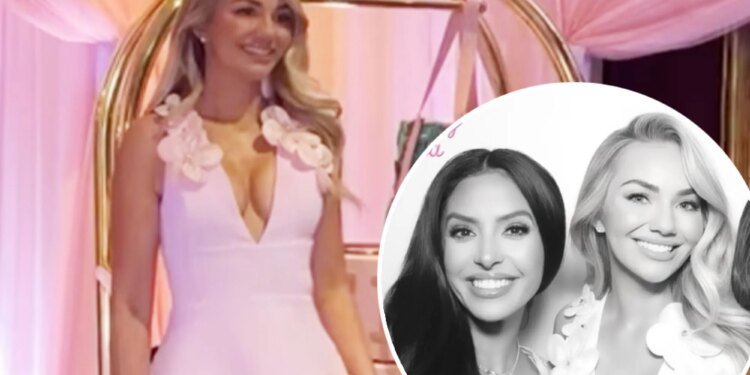 Vanessa Bryant helps Chelsea Freeman celebrate at baby shower