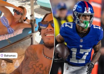 Wan’Dale Robinson vacations with girlfriend as receiver enters free agency