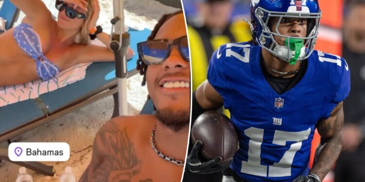 Wan’Dale Robinson vacations with girlfriend as receiver enters free agency