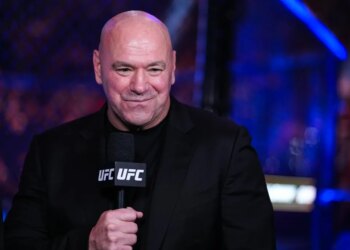 UFC CEO and President Dana White speaks during the UFC 326 event at T-Mobile Arena on March 07, 2026 in Las Vegas, Nevada.