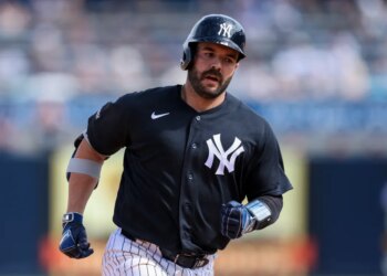 Austin Wells round the bases after hitting a two-run homer in sixth inning of the Yankees' 5-1 spring training win over the Blue Jays at George M. Steinbrenner Field on Feb. 28, 2026.