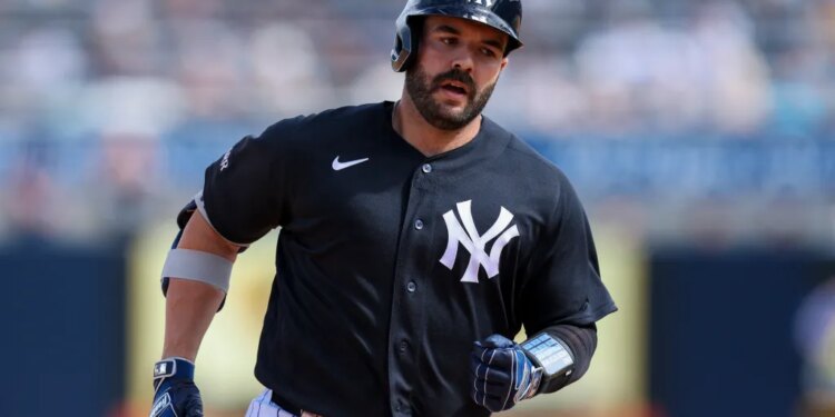 Austin Wells round the bases after hitting a two-run homer in sixth inning of the Yankees' 5-1 spring training win over the Blue Jays at George M. Steinbrenner Field on Feb. 28, 2026.