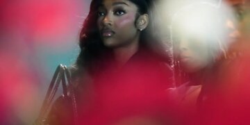 Angel Reese at a news conference.