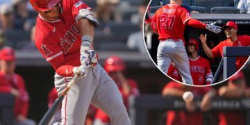 Angels' Mike Trout makes Yankee Stadium history in five-homer series