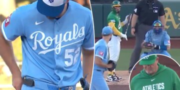 A's hitting coach ejected after Michael Wacha's broken chain causes chaos