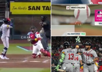 Braves ABS challenge leads to eight runs in wild turn of events