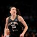 Breanna Stewart of the New York Liberty looking on during a game against the Washington Mystics.