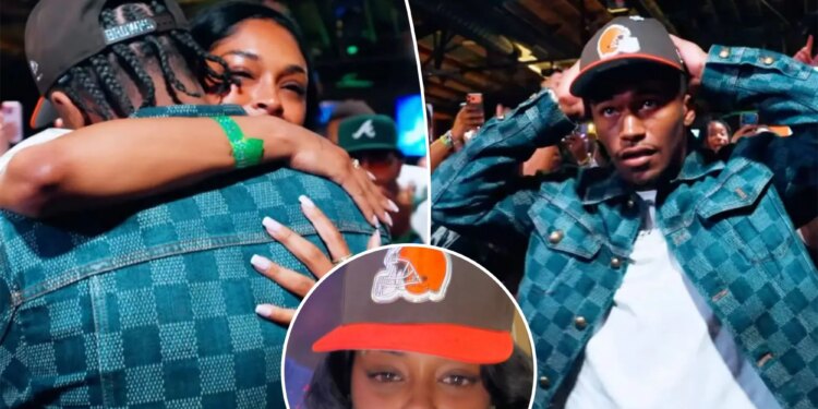 Browns' KC Concepcion hugs, kisses girlfriend in NFL draft celebration