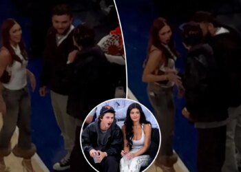 Cam Skattebo, girlfriend have Knicks game moment with Timothee Chalamet