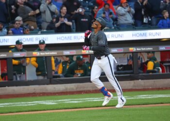 Jorge Polanco (11) home run during the seventh inning when the New York Mets played the Athletics Saturday, April 11, 2026 at Citi Field in Queens, NY.