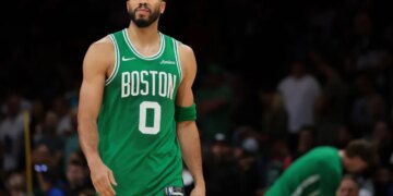 Jayson Tatum faces the Knicks for the first time since he ruptured his Achilles at the Garden during the playoffs last season.